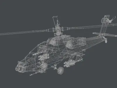 Boeing AH-64 Apache Helicopter 3D model