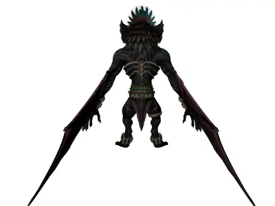 High Quality 3D Model  Fantasy Demon Bat Creature Low-poly 3D model