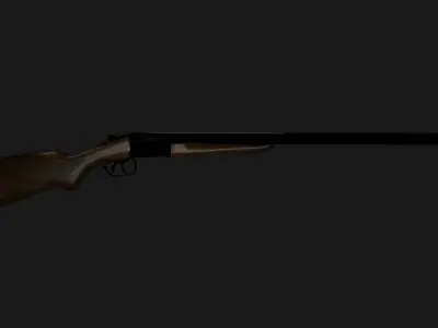 Double Barrel Shotgun 3D model