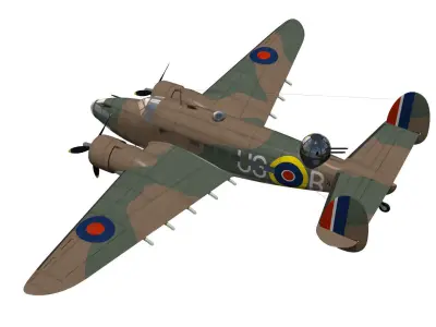 Lockheed Hudson 3D model purchase