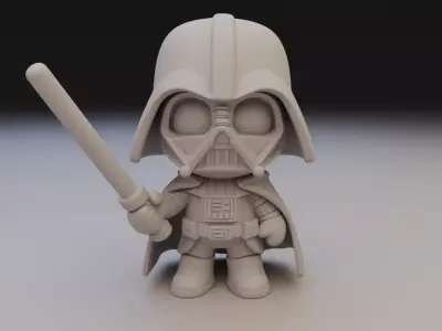 Classic Darth Vader Chibi Statue - Sith Lord Art Toy 3D print model