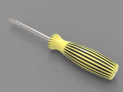 Flat Head Screw Driver 3D model