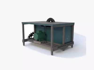 Table Saw Low-poly 3D model