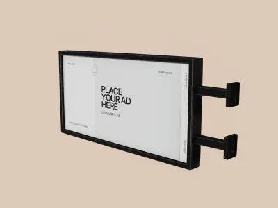 Advertising Billboard Panel Type E Low-poly 3D model