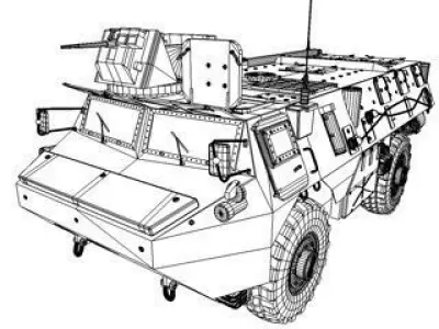 VAB 3D Model military vehicle 3D model