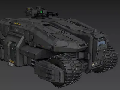 APCScanline futuristic armored vehicle Free 3D model