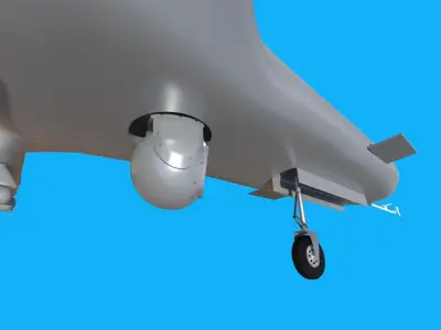 ASELSAN CATS Military Drone Surveillance Camera  Free low-poly 3D model