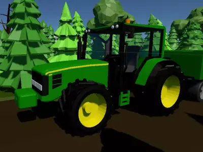 JOHN DEERE Low Poly Low-poly 3D model