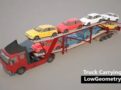Truck Carrying - Low Geometry 3D model