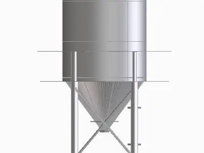 Cement silo 200Ton 3D model