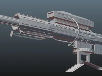 Futuristic Remote Sniper 3D model
