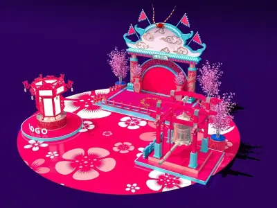 New Year decoration  Chinese New Year 3D model