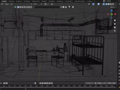 CG Survival Bunker Low-poly 3D model