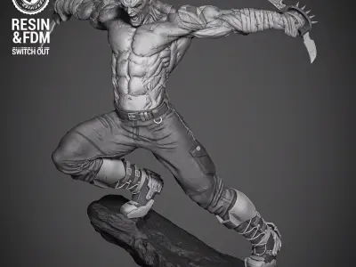 Wicked Marvel Drax Sculpture 3D print model