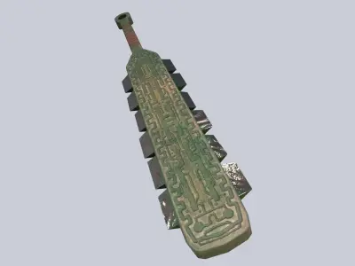 Mayan weapon Low-poly 3D model