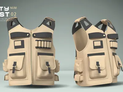 Duty Vest 02 Low-poly 3D model