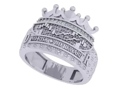 No Risk No Reward Ring 3D print model