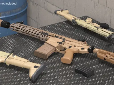 Assault Rifle SIG MCX Spear 3D model