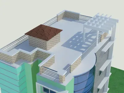 Office commercial residential Building outlook model 3D print model