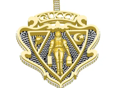 Antique Vintage Diamond Hip Hop Pendant 3D print model
