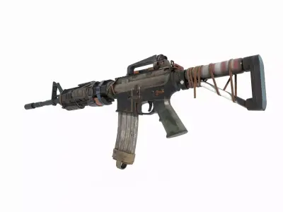 Sci Fi wasteland style rifle 3D model