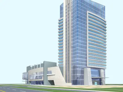 Hotel Building 3D model 56