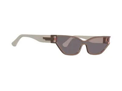 Pink Gold Tint Sunglasses 3D model