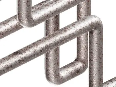 Rusty Steel Pipeline 3D model