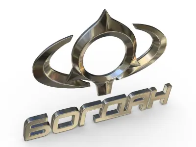 bogdan logo 3D model by 3dlogoman
