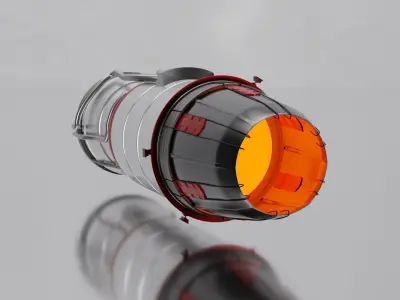 jet engine Low-poly 3D model by UI-Design
