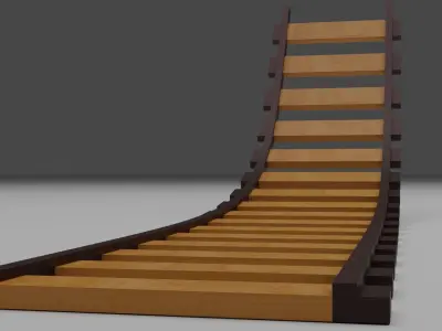 Low Poly Railway Pack Free low-poly 3D model