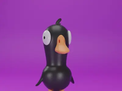 duck duck 3d model Low-poly 3D model