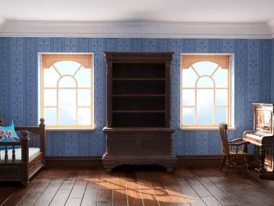 Childroom Low-poly 3D model