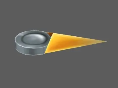Pointer metal pin Low-poly 3D model