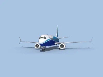 Boeing 737-800 Max Boeing Aircraft 3D model