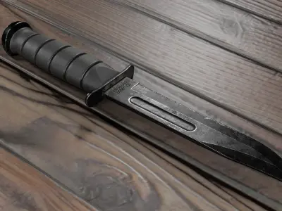 KABAR Combat Knife Low-poly 3D model