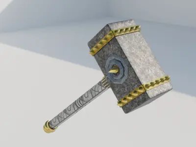 Warhammer hammer Low-poly 3D model purchase