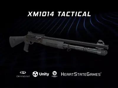 SHOTGUN 2 - Benelli M4 Super 90 Tactical Shotgun - 4K Game Ready Low-poly 3D model