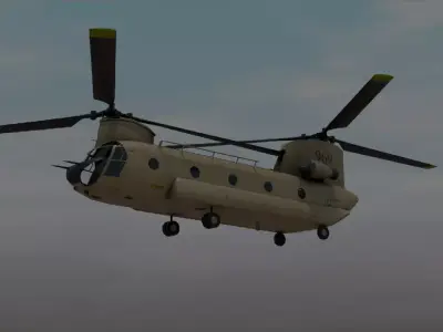 Chinhook helicopter Free low-poly 3D model