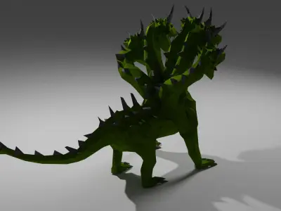  Hydra Water dragon monster Sea Mythical Giant serpent Rigged Free low-poly 3D model