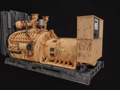 Large Genarator 3 Colors Low-poly 3D model
