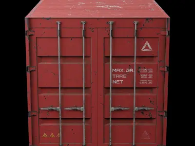 Used Shipping Container Free low-poly 3D model