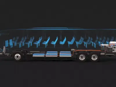 Electric Bus X-ray 3D model