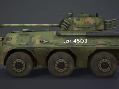 PLL-05 Mortar  Low-poly 3D model