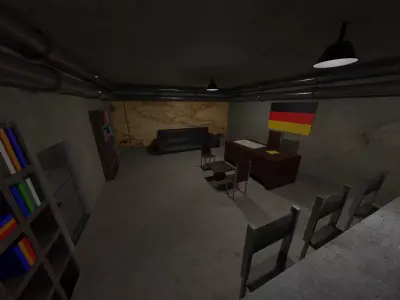 Military Bunker - Germany Low-poly 3D model