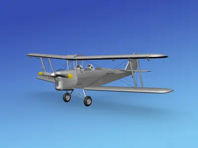 Dehavilland DH82 Tiger Moth VBM 3D model
