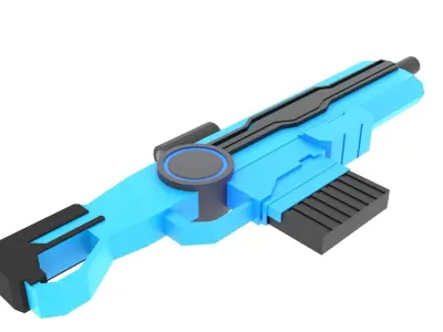 Low Poly Sci-Fi Rifle Low-poly 3D model