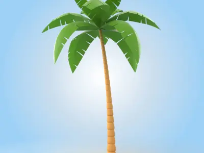 Cartoon Palm 3D model