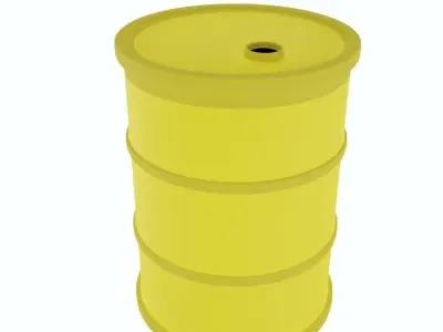 Barril Toxico Free low-poly 3D model