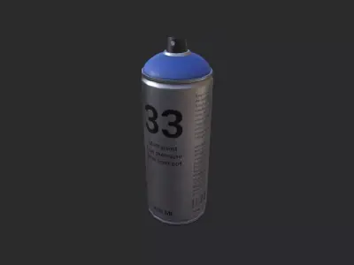 Paint Can Spray Low-poly 3D model